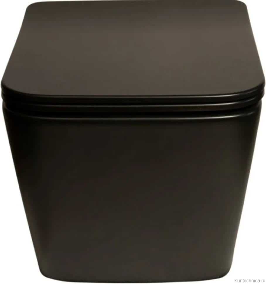 Унитаз подвесной SantiLine SL-5004MB безободковый, с микролифтом