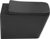 Унитаз подвесной SantiLine SL-5004MB безободковый, с микролифтом