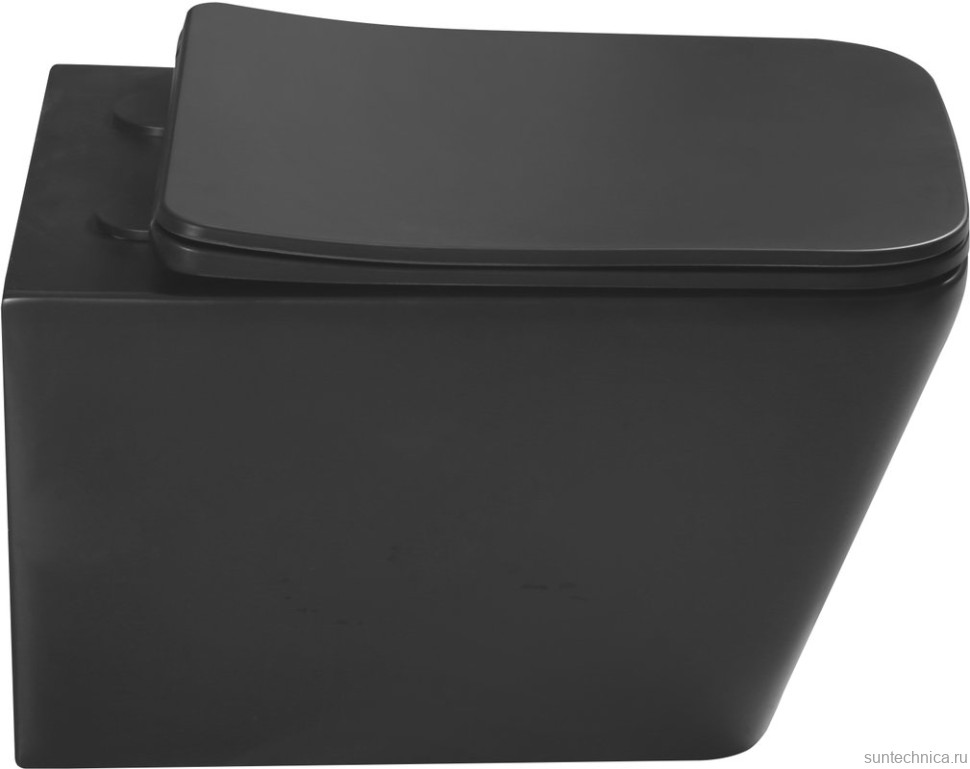 Унитаз подвесной SantiLine SL-5004MB безободковый, с микролифтом