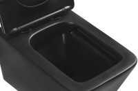 Унитаз подвесной SantiLine SL-5004MB безободковый, с микролифтом
