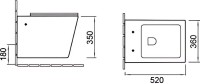 Унитаз подвесной SantiLine SL-5004MB безободковый, с микролифтом