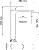 Смеситель для раковины Wasserkraft Elbe 7403H Смеситель для раковины Wasserkraft Elbe 7403H