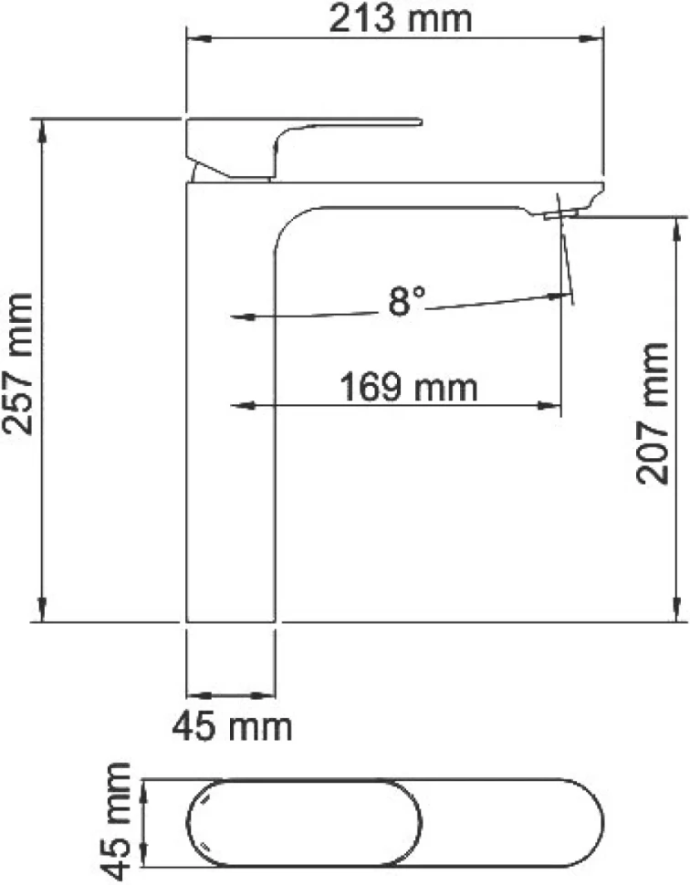 Смеситель для раковины Wasserkraft Elbe 7403H