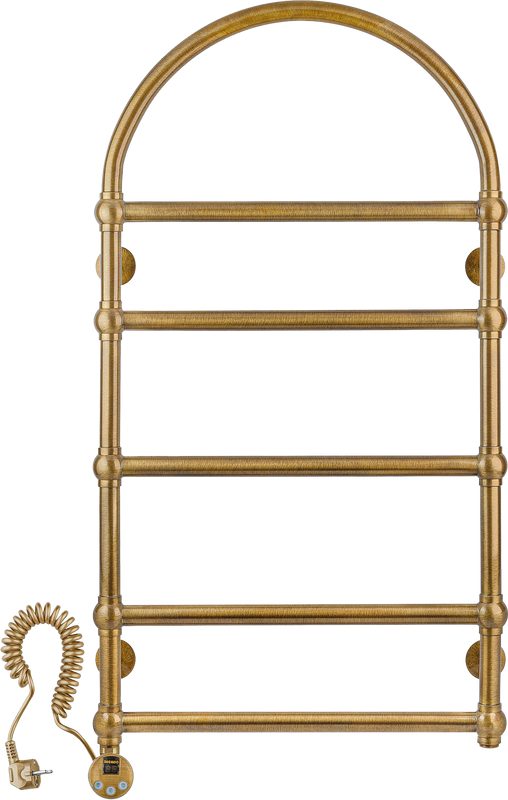 Полотенцесушитель электрический Secado Римини 4603777478377 105x55 см, подключение слева, бронза, лесенка, латунь