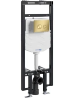 Система инсталляции для унитазов Wasserkraft Dinkel 58TLT.010.ME.MG01 с кнопкой смыва матовое золото