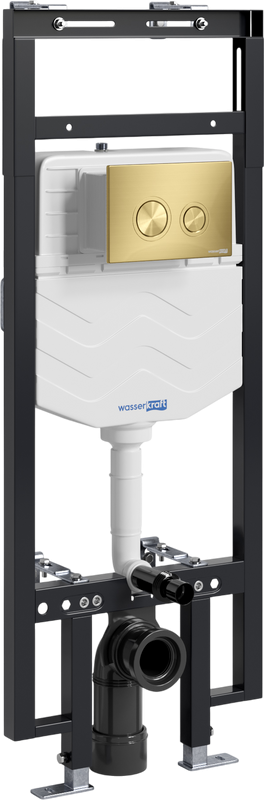 Система инсталляции для унитазов Wasserkraft Dinkel 58TLT.010.ME.MG01 с кнопкой смыва матовое золото
