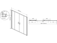 Душевой уголок Vincea Garda VSR-1G21019CL 190x100 см, профиль хром, стекло прозрачное