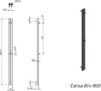 Полотенцесушитель электрический Grota Corsa 8х180