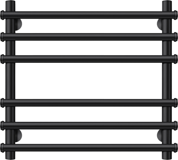 Полотенцесушитель водяной Secado Турин Плюс 60x55 см, матовый черный, лесенка