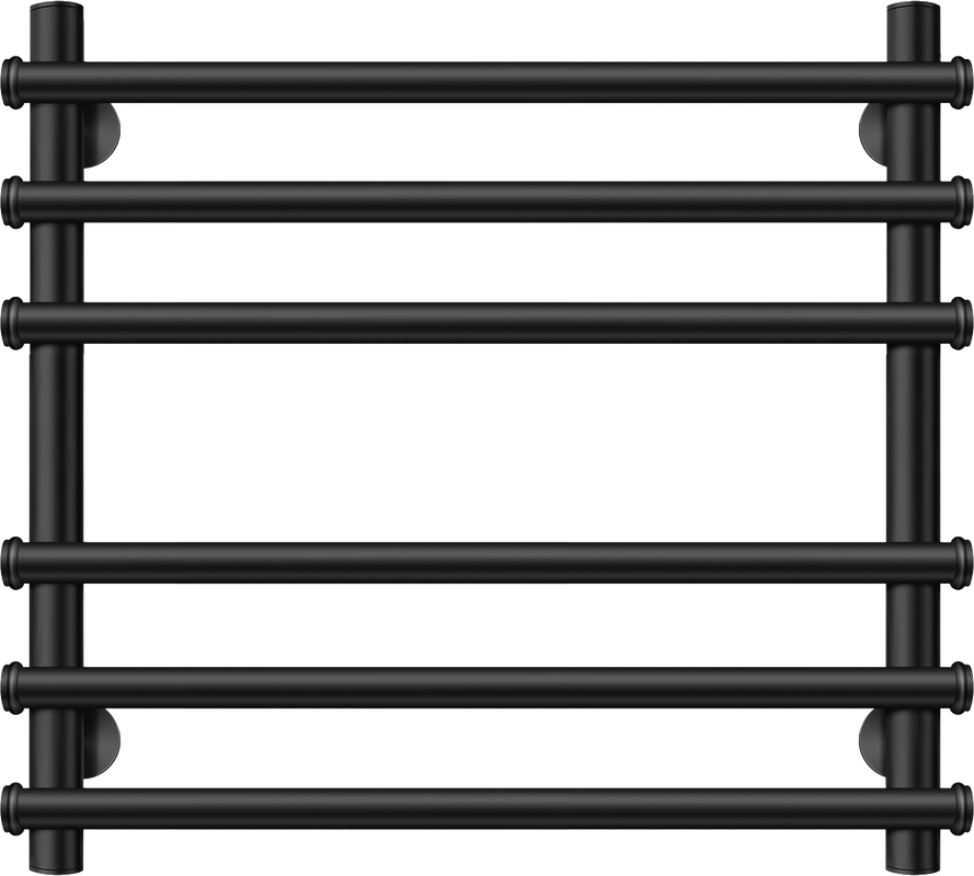 Полотенцесушитель водяной Secado Турин Плюс 60x55 см, матовый черный, лесенка