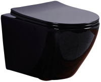 Комплект 3 в 1 Унитаз подвесной Esbano Azalea ESUPAZALB + Инсталляция Fram + Кнопка ESINOVL17SC цвет глянцевый хром