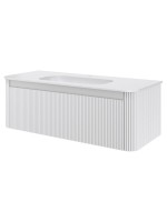 Тумба с раковиной Armadi Art Voi 120 подвесная, рифленая, matt white