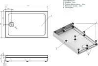 Поддон для душа Bas Олимпик 110x70