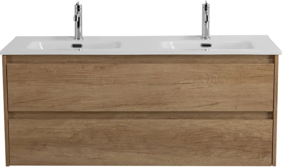 Мебель для ванной комнаты BelBagno Kraft 140 2 ящика, для двоих, rovere nebrasca nature