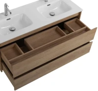 Мебель для ванной комнаты BelBagno Kraft 140 2 ящика, для двоих, rovere nebrasca nature