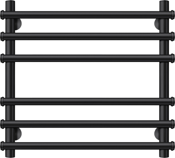 Полотенцесушитель электрический Secado Турин Плюс 60x55 см, подключение справа, матовый черный, лесенка