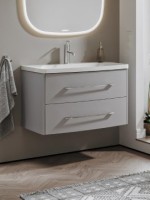 Тумба под раковину без столешницы Aqwella 5 stars Neringa 80 подвесная, серый туман