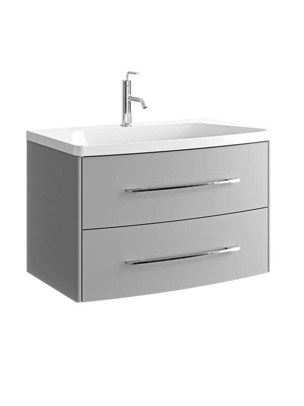 Тумба под раковину без столешницы Aqwella 5 stars Neringa 80 подвесная, серый туман