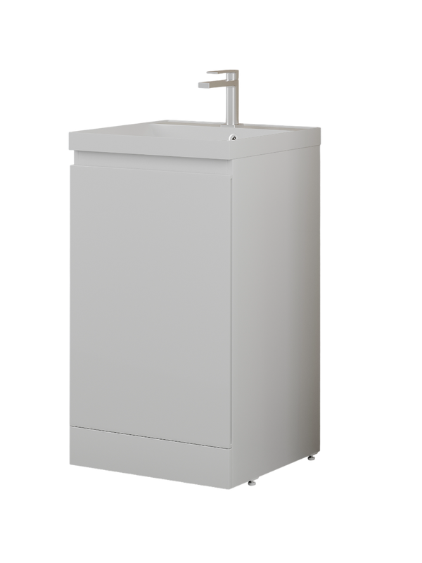 Тумба с раковиной Style Line Батлер Люкс Plus 50 напольная, белый глянец, раковина белая