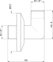 Шланговое подключение Nicolazzi Doccia 5526CR хром Шланговое подключение Nicolazzi Doccia 5526CR хром