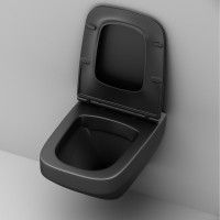 Унитаз подвесной AM.PM Inspire V2.0 FlashClean C50A1700MBSC безободковый, черный матовый