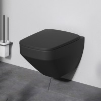 Унитаз подвесной AM.PM Inspire V2.0 FlashClean C50A1700MBSC безободковый, черный матовый