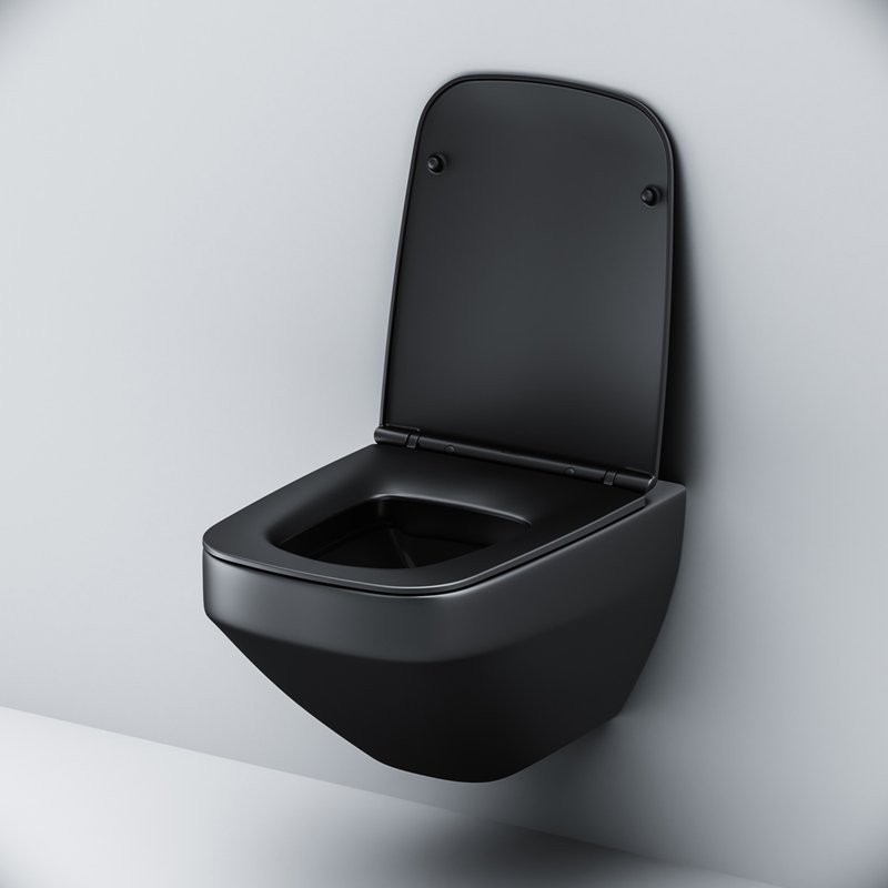 Унитаз подвесной AM.PM Inspire V2.0 FlashClean C50A1700MBSC безободковый, черный матовый