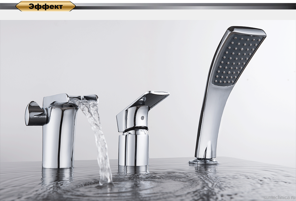 Смеситель на борт ванны D&K Berlin Freie DA1434201 хром