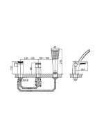 Смеситель на борт ванны D&K Berlin Freie DA1434201 хром Смеситель на борт ванны D&K Berlin Freie DA1434201 хром