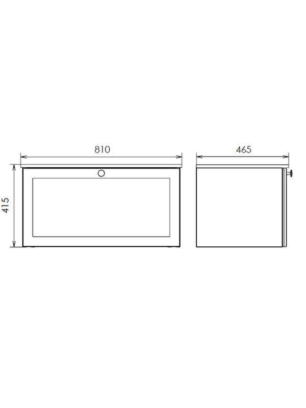 Тумба с раковиной Comforty Ереван 80 подвесная, серый шёлк