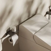 Держатель для туалетной бумаги с полочкой Maretti Турин-ГМ TRGM51P12, оружейная сталь