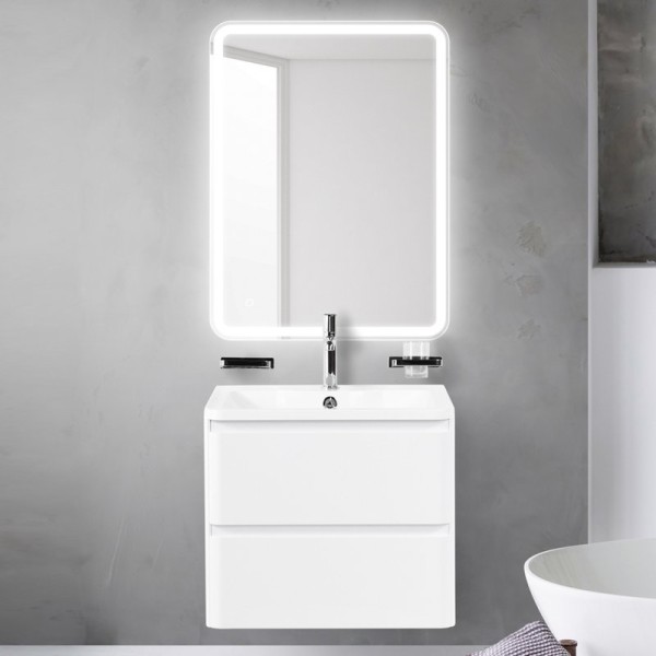 Мебель для ванной комнаты BelBagno Albano 60 подвесная, bianco lucido