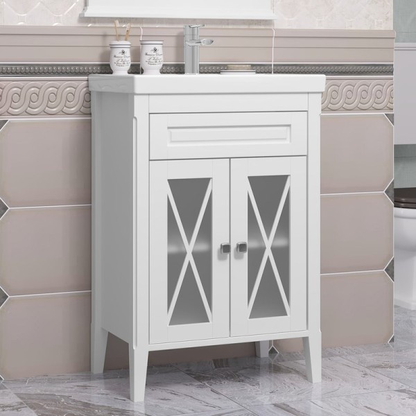 Тумба под раковину Opadiris Палермо 60 белая матовая