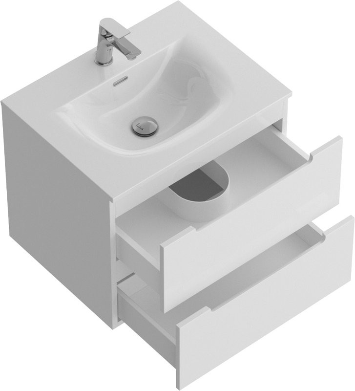 Тумба с раковиной BelBagno Etna 70 bianco opaco, раковина BB-8099-70