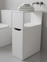 Тумба в туалет Sanflor 20 с нишей, белая
