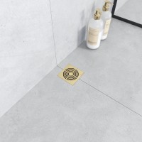 Душевой трап Boheme Smart Design 10x10 см, золото