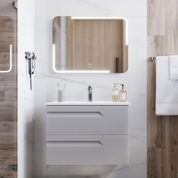 Мебель для ванной комнаты Laparet Atlas 80 подвесная, кашемир матовый