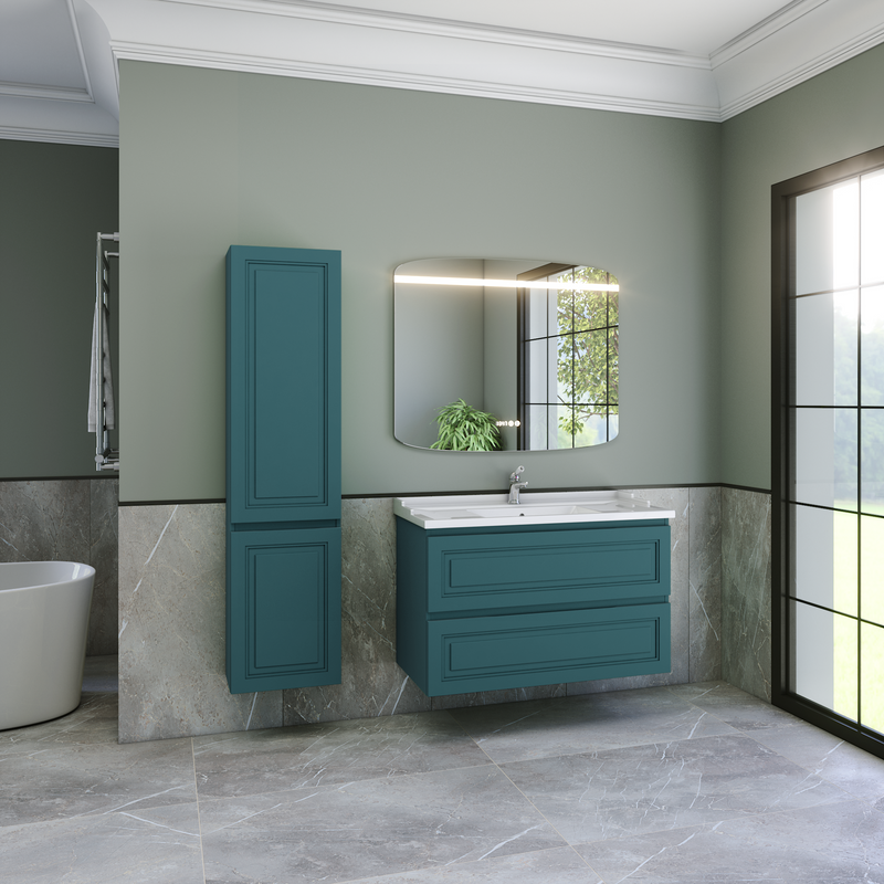Мебель для ванной комнаты Caprigo Wales 100 изумрудно-бирюзовая