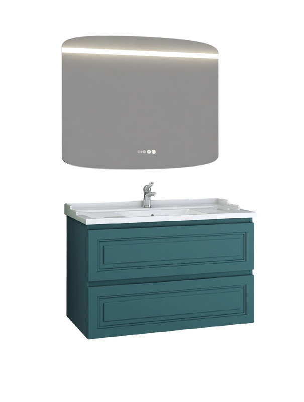 Мебель для ванной комнаты Caprigo Wales 100 изумрудно-бирюзовая