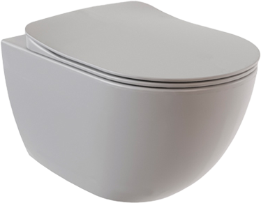 Унитаз подвесной Creavit Free FE322-11CG00E-0000 безободковый, холодный серый