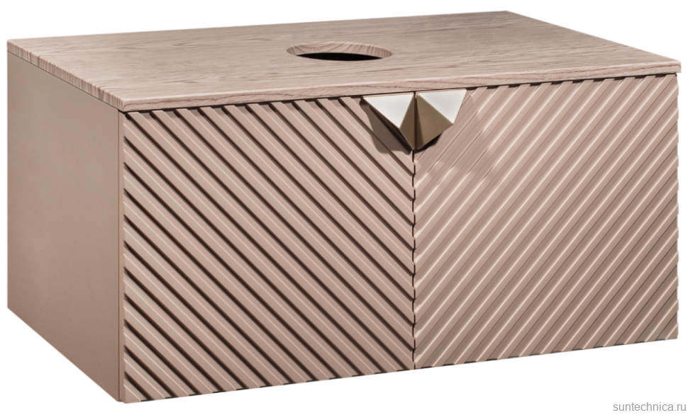 Мебель для ванной комнаты Runo Андорра 85 кашемир серый, дуб какао, раковина Lavello 50