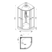 Душевая кабина Niagara Light L90/17 90х90 см, хром матовый