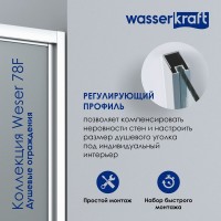 Душевая дверь в нишу Wasserkraft Weser 78F12 100 см