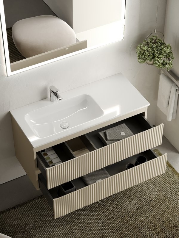 Мебель для ванной комнаты Sancos Snob R 100 см, L, beige soft