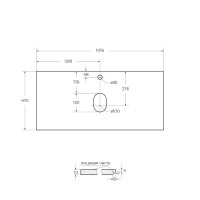 Тумба под раковину со столешницей BelBagno Kraft 100 подвесная, матовая бежевая, столешница kep-100-bo