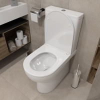 Унитаз-компакт напольный Teymi Aina T40205 с микрофлитом, безободковый, белый