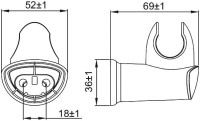 Настенный держатель IDDIS 030CP00I53