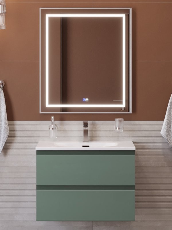 Мебель для ванной комнаты BelBagno Kraft 60 подвесная, матовая еловая, раковина bb-8099-60