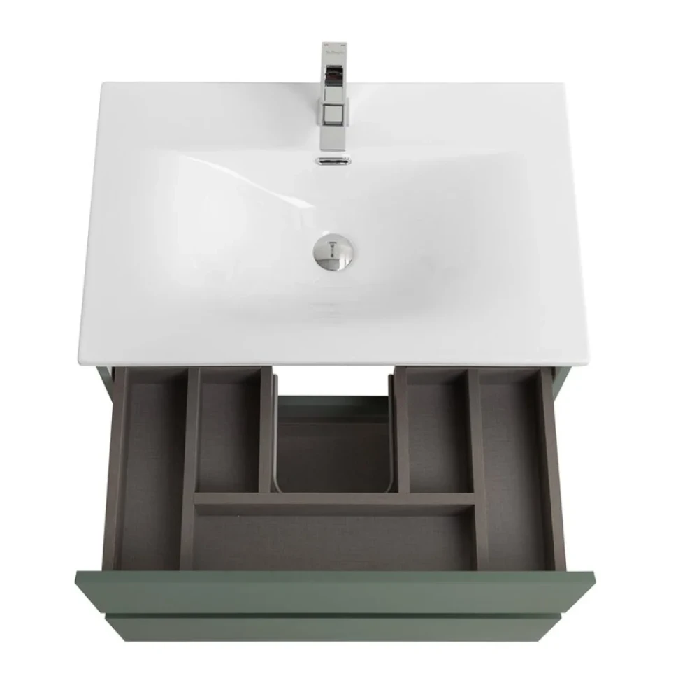 Мебель для ванной комнаты BelBagno Kraft 60 подвесная, матовая еловая, раковина bb-8099-60