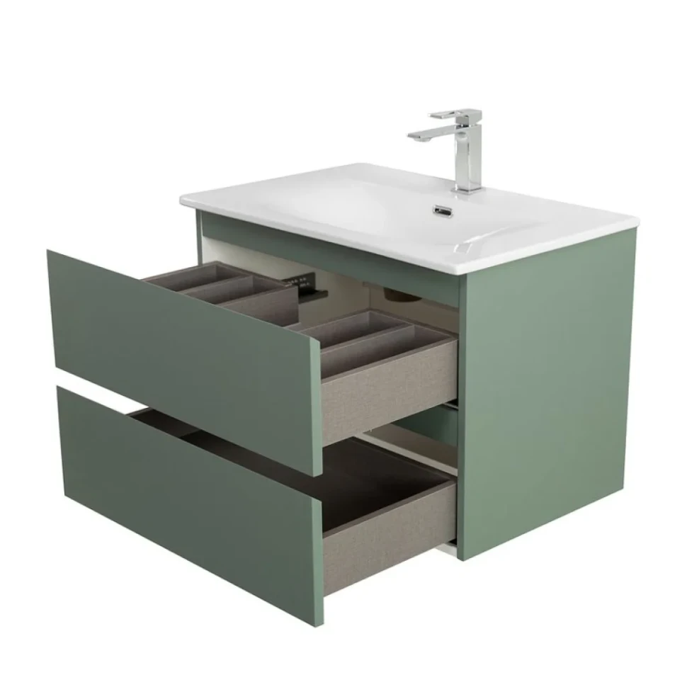 Мебель для ванной комнаты BelBagno Kraft 60 подвесная, матовая еловая, раковина bb-8099-60